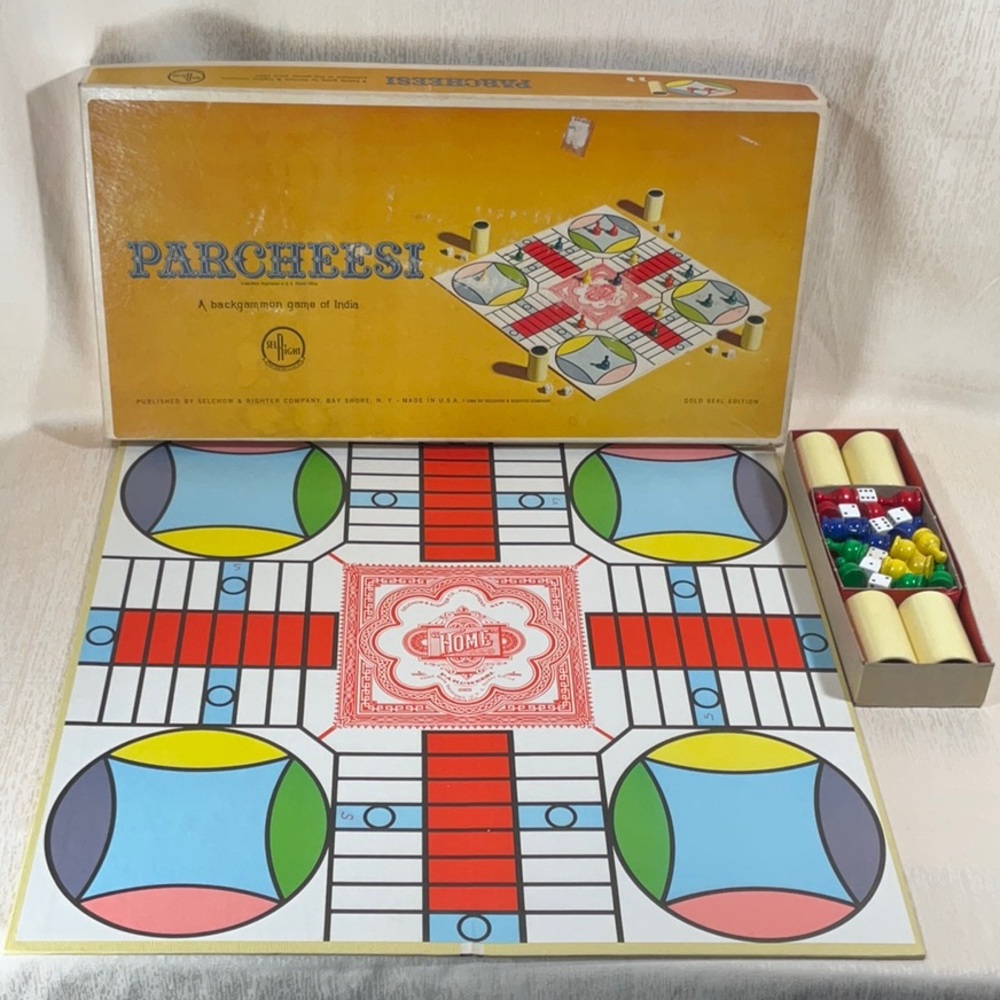 1964 Gold Seal Edition PARCHEESI Selchow & Righter Company